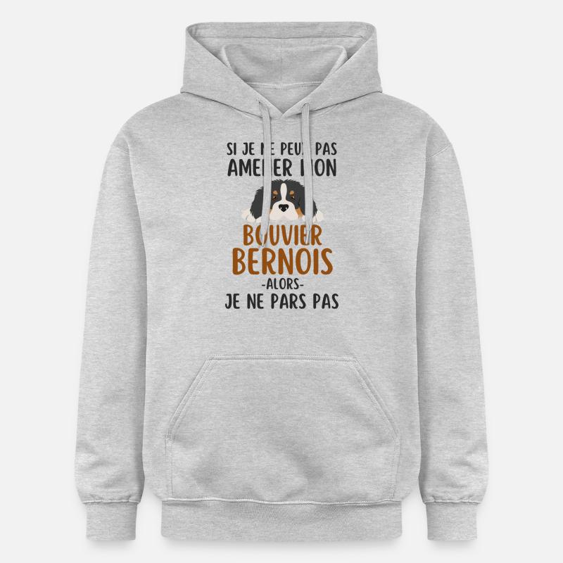 Chien de race bouvier bernois - Sweat à capuche Softstyle® Gildan Unisexe - gris clair chiné