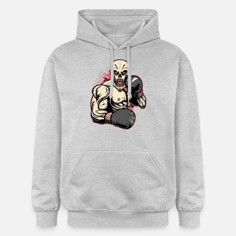 Boxer skull MMA Fighter UFC - Sweat à capuche Softstyle® Gildan Unisexe - gris clair chiné