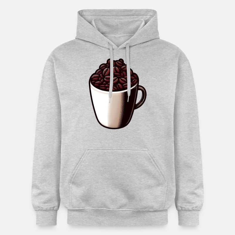 Kaffee Tee - Kaffeetasse - Tee - Gildan Unisex Softstyle® Midweight Hoodie - Hellgrau meliert