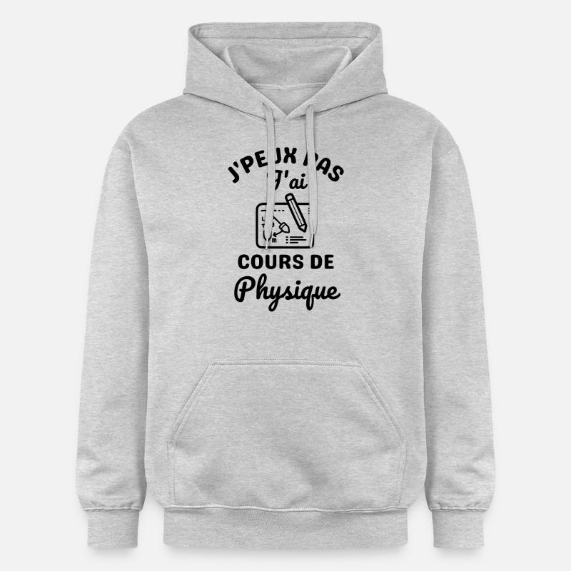 Cours de physique humour science - Sweat à capuche Softstyle® Gildan Unisexe - gris clair chiné