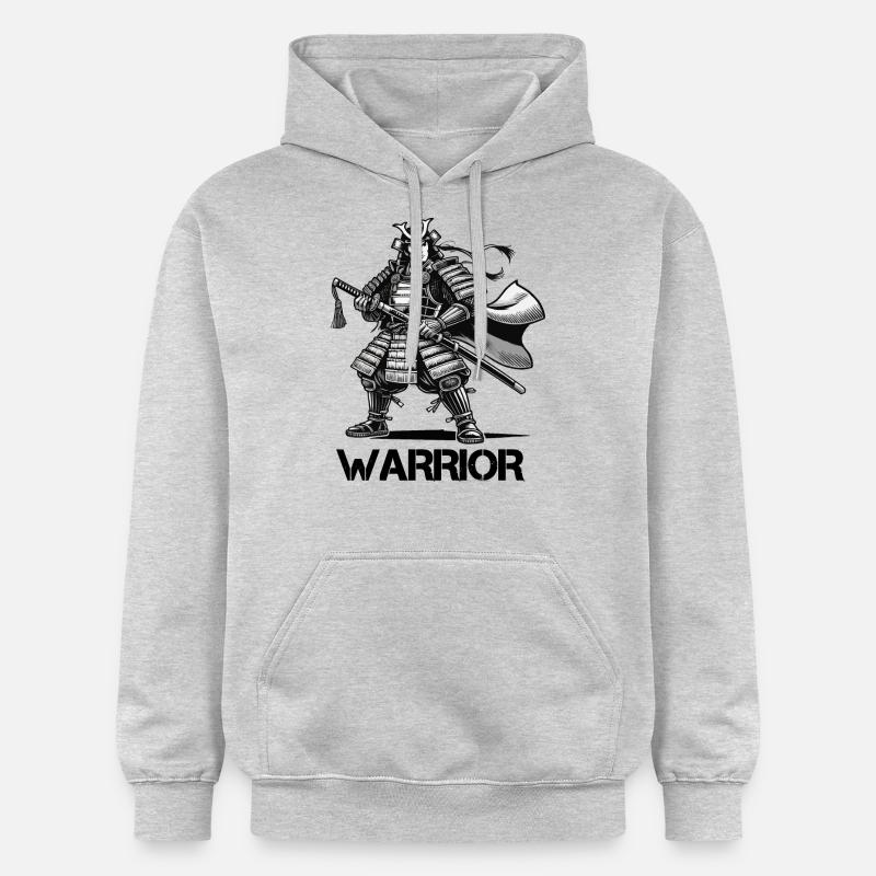 Bande dessinée de samouraï - Sweat à capuche Softstyle® Gildan Unisexe - gris clair chiné