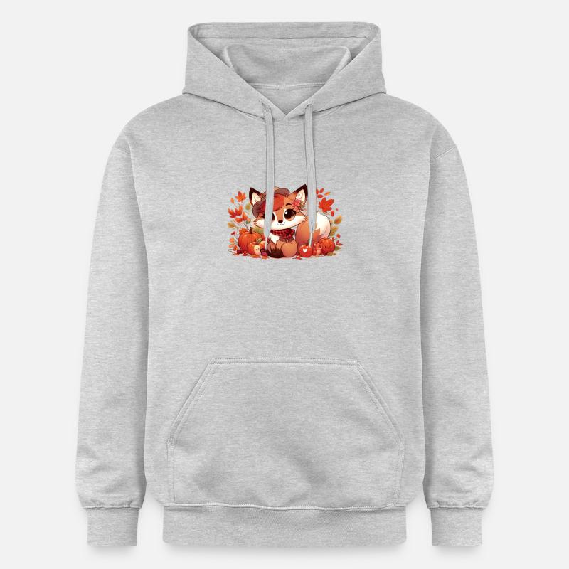 fox autumn 5 - Sweat à capuche Softstyle® Gildan Unisexe - gris clair chiné