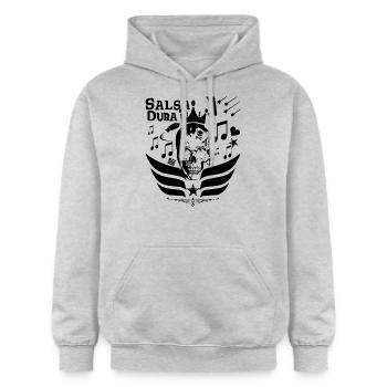 Salsa Dura salsa danse shirt - Sweat à capuche Softstyle® Gildan Unisexe - gris clair chiné - Devant - Liana (172cm) & Jaron (178cm)