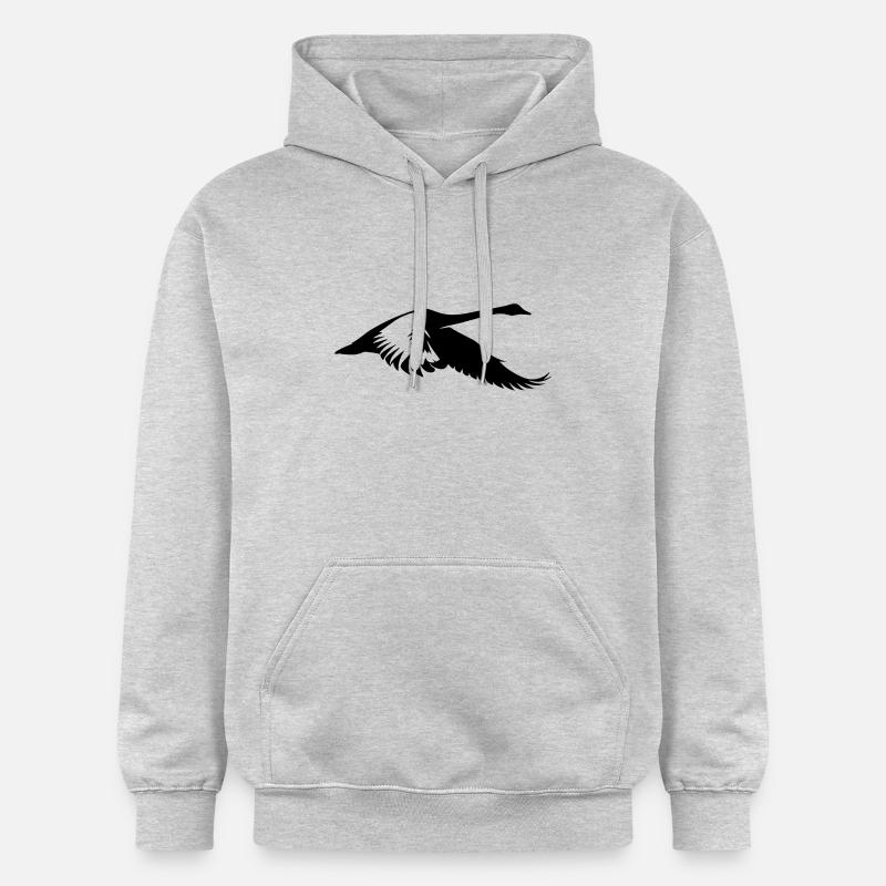Cygne d’eau volant élégant - Sweat à capuche Softstyle® Gildan Unisexe - gris clair chiné