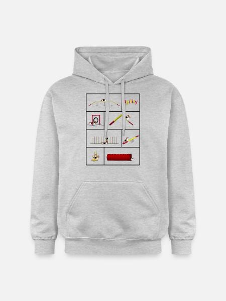 Agility Basset - Gildan Unisex Softstyle® Midweight Hoodie - Hellgrau meliert