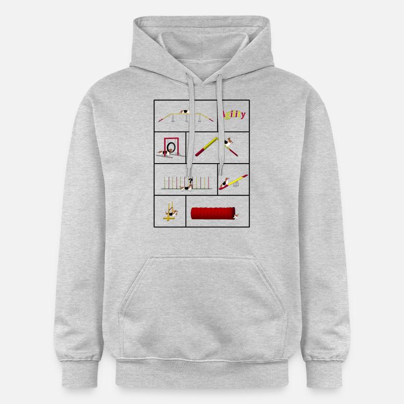Agility Basset - Sweat à capuche Softstyle® Gildan Unisexe - gris clair chiné