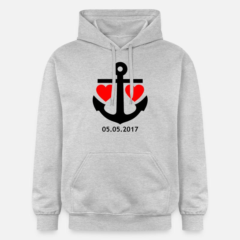 05/05/2017 envelope relationship shirt / mug / bag / - Gildan Unisex Softstyle® Midweight Hoodie - light heather grey