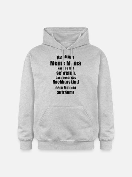 Mama Spruch - Gildan Unisex Softstyle® Midweight Hoodie - Hellgrau meliert