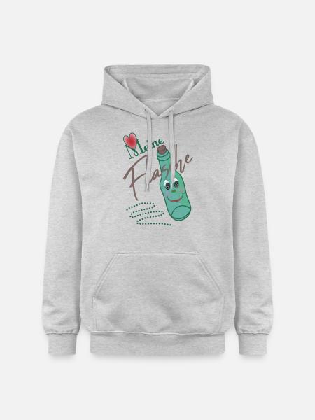 Flasche - Gildan Unisex Softstyle® Midweight Hoodie - Hellgrau meliert