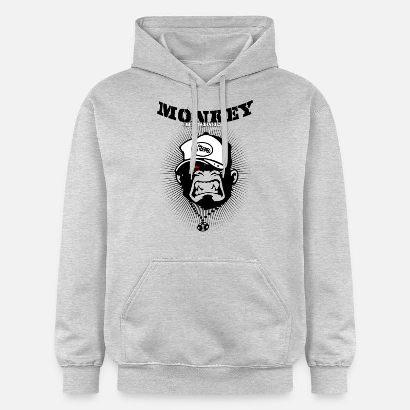 Monkey Businez - Biker - Gildan Unisex Softstyle® Midweight Hoodie - Hellgrau meliert