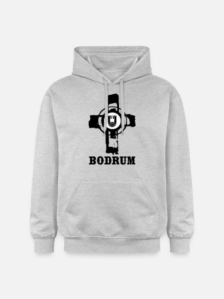 Bodrum - Gildan Unisex Softstyle® Midweight Hoodie - Hellgrau meliert