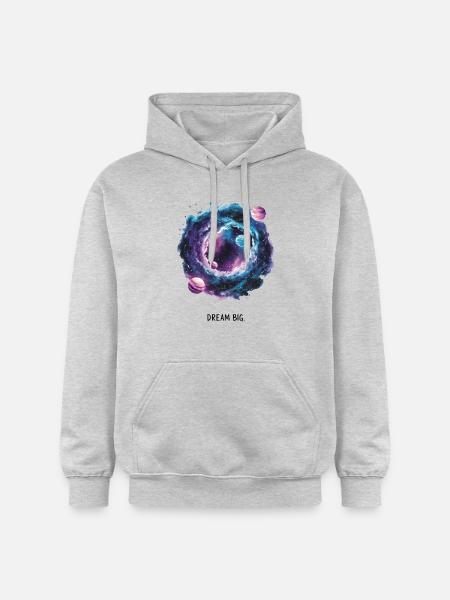 Galactic Dreams Think Big - Gildan Unisex Softstyle® Midweight Hoodie - light heather grey