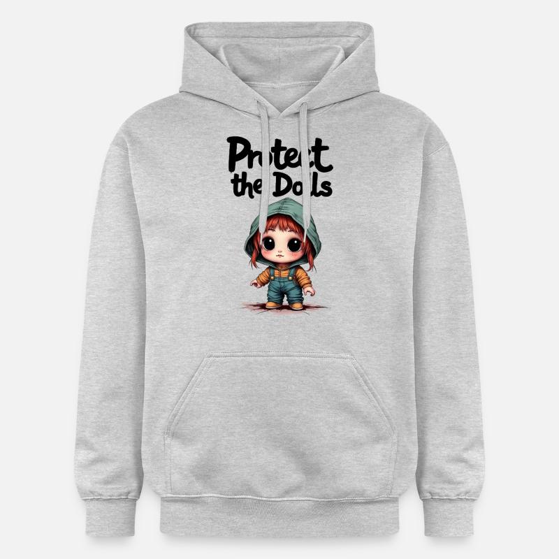 Protégez les poupées - Doux message - Sweat à capuche Softstyle® Gildan Unisexe - gris clair chiné