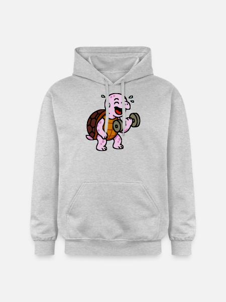 Pink turtle pink girl - Gildan Unisex Softstyle® Midweight Hoodie - light heather grey
