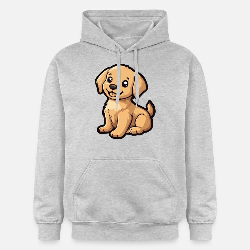 Golden Retriever Chien Comique Bébé - Sweat à capuche Softstyle® Gildan Unisexe - gris clair chiné