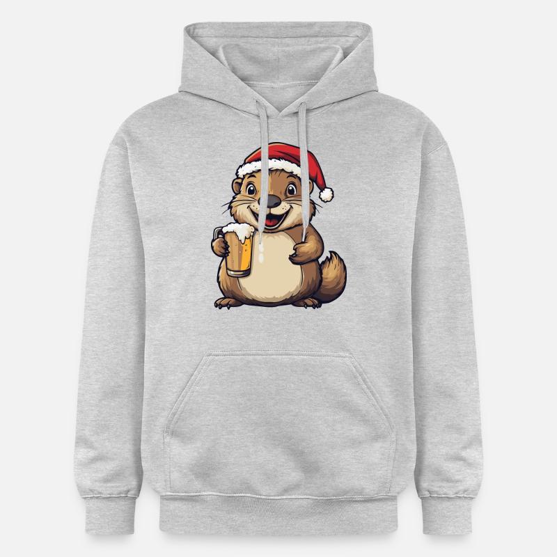 Bière de Noël Beaver - Sweat à capuche Softstyle® Gildan Unisexe - gris clair chiné