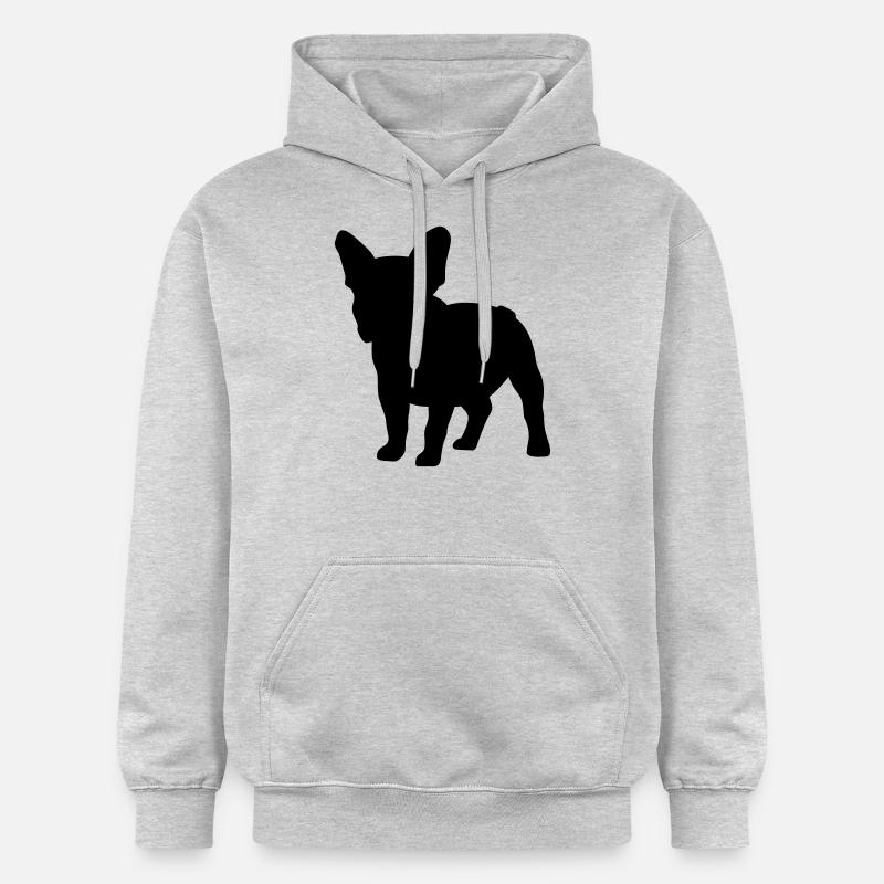 Frenchie - Sweat à capuche Softstyle® Gildan Unisexe - gris clair chiné