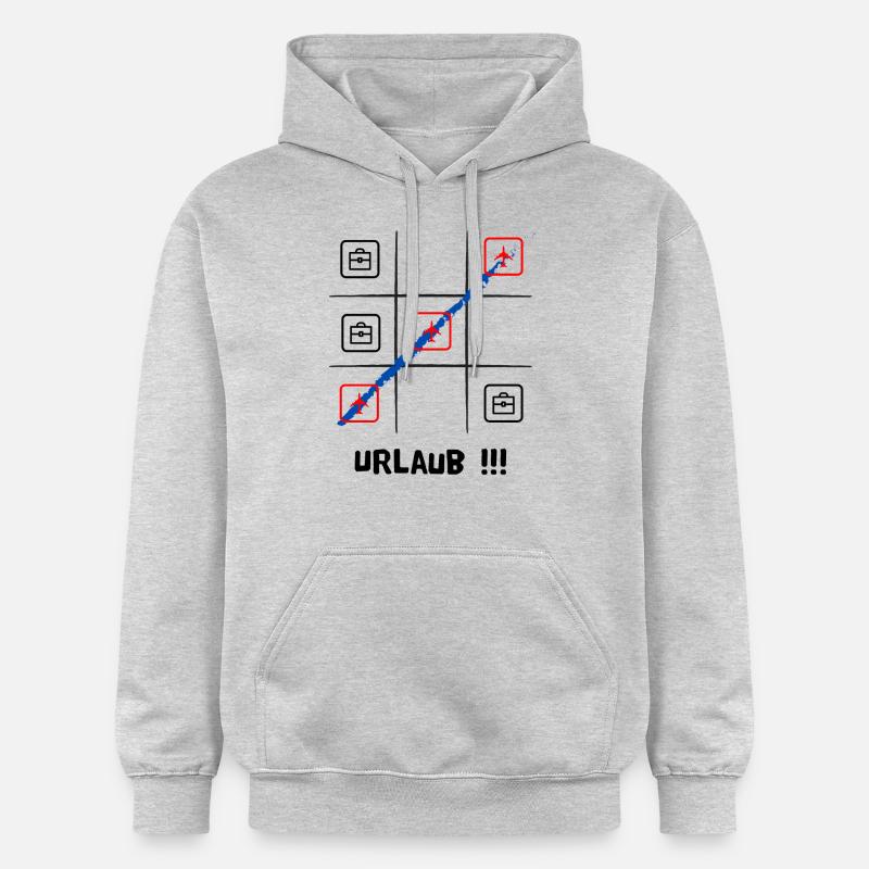 Tik tak to oder Käsekästchen, Urlaub oder Arbeit - Gildan Unisex Softstyle® Midweight Hoodie - Hellgrau meliert