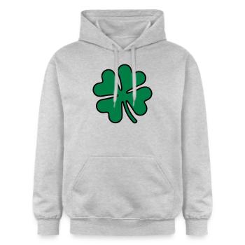 Cloverleaf - Shamrock - Gildan Unisex Softstyle® Midweight Hoodie - light heather grey - Front - Liana (172cm) & Jaron (178cm)