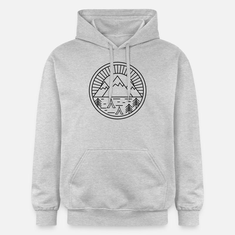 camping - Sweat à capuche Softstyle® Gildan Unisexe - gris clair chiné