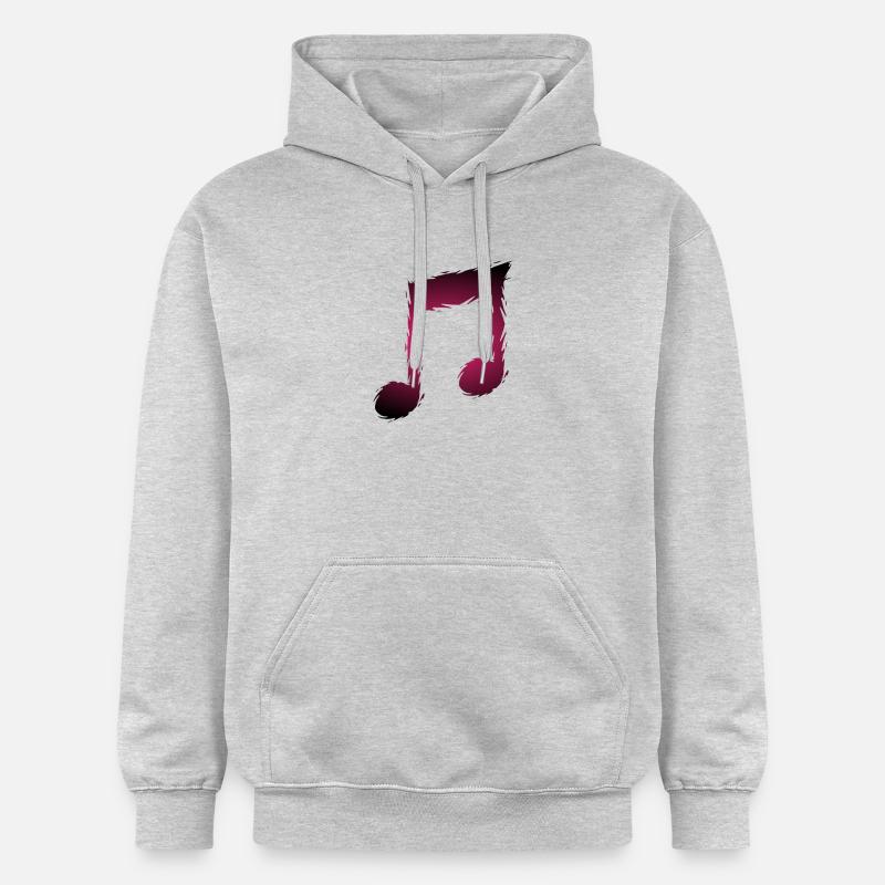 Note de musique musicale - Sweat à capuche Softstyle® Gildan Unisexe - gris clair chiné