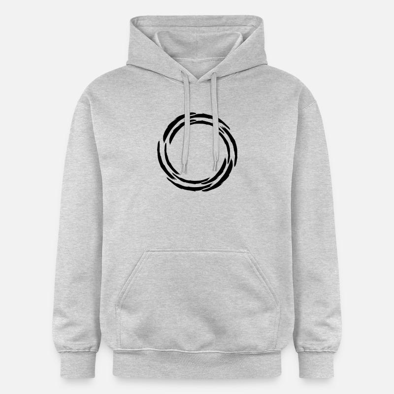 Cercle - Rond - Motif - Icône - Sweat à capuche Softstyle® Gildan Unisexe - gris clair chiné