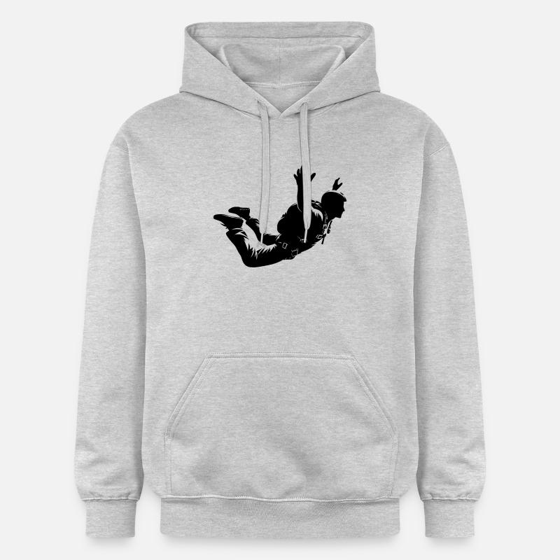 Vol de parachutisme Hobby Man - Sweat à capuche Softstyle® Gildan Unisexe - gris clair chiné