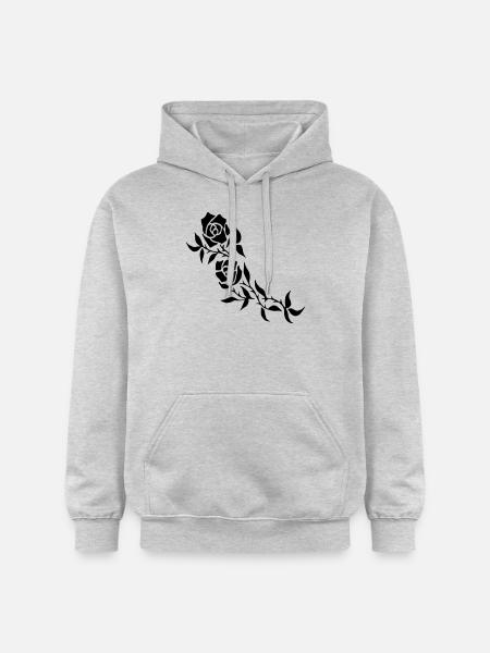 Rose - Gildan Unisex Softstyle® Midweight Hoodie - Hellgrau meliert