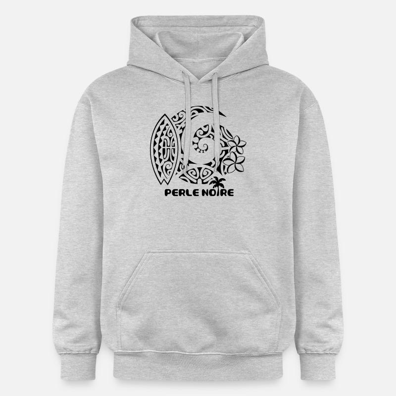 Perle-Noire-Surf-ai - Sweat à capuche Softstyle® Gildan Unisexe - gris clair chiné
