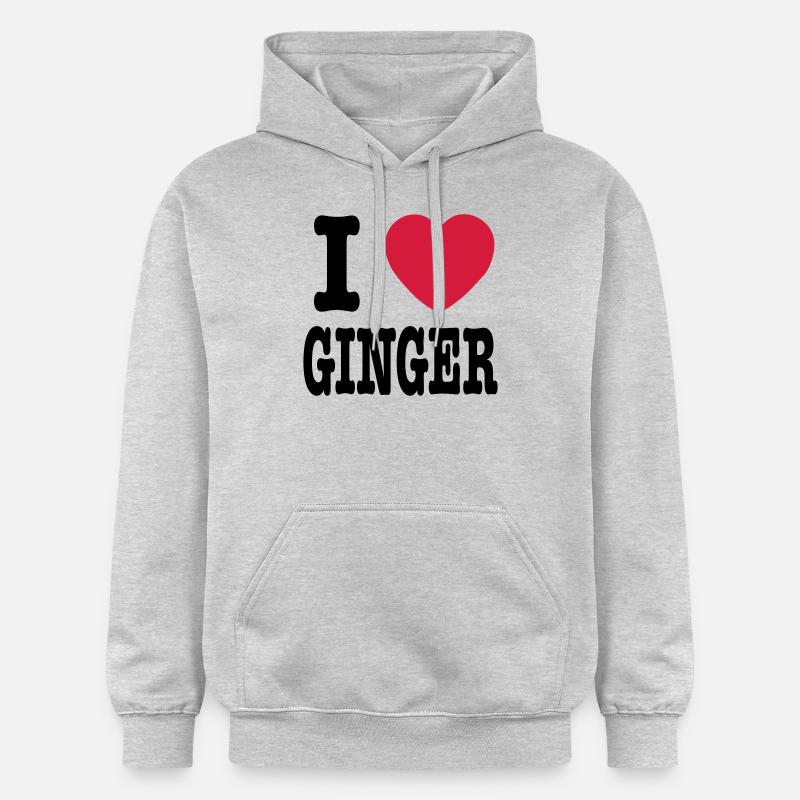 J'aime Ginger - Sweat à capuche Softstyle® Gildan Unisexe - gris clair chiné