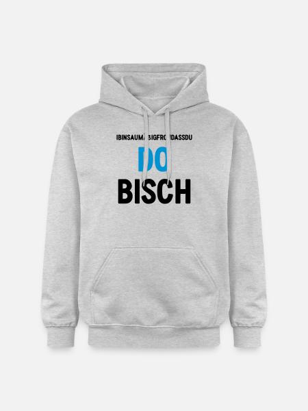 DO BISCH (Spruch) - Gildan Unisex Softstyle® Midweight Hoodie - Hellgrau meliert
