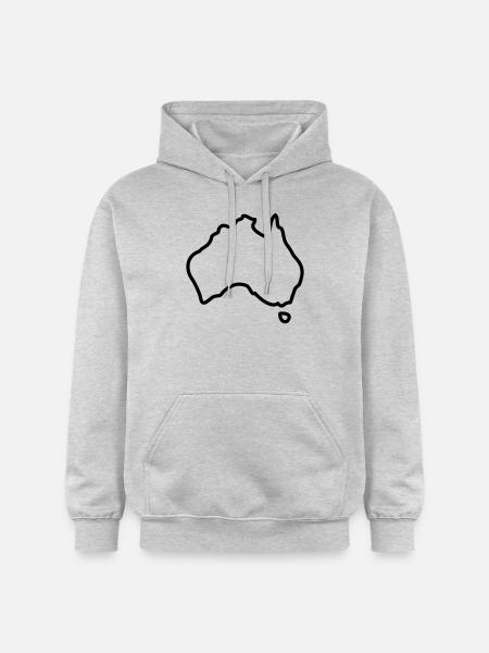 Australia logo - Sweat à capuche Softstyle® Gildan Unisexe - gris clair chiné