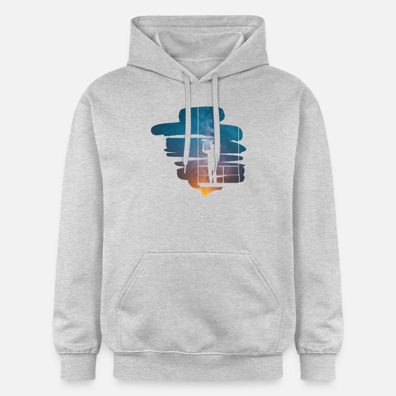 Galaxies painter gift - Gildan Unisex Softstyle® Midweight Hoodie - light heather grey