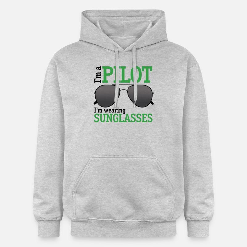 Je suis un pilote - Sweat à capuche Softstyle® Gildan Unisexe - gris clair chiné