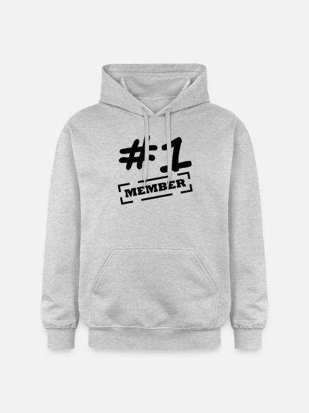 nummer 1 member - Gildan Unisex Softstyle® Midweight Hoodie - Hellgrau meliert