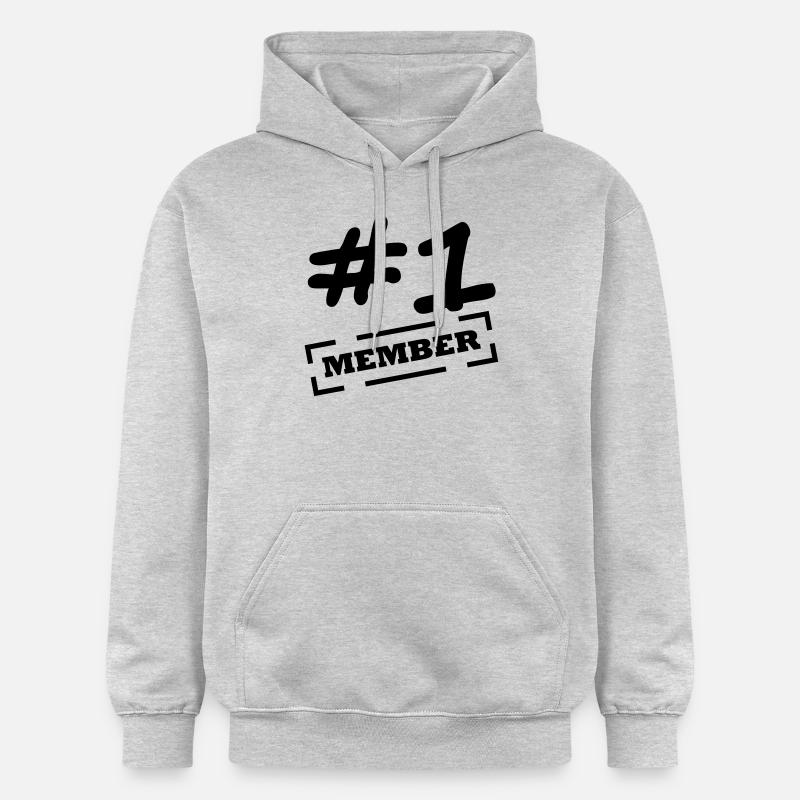 #1 member - Sweat à capuche Softstyle® Gildan Unisexe - gris clair chiné