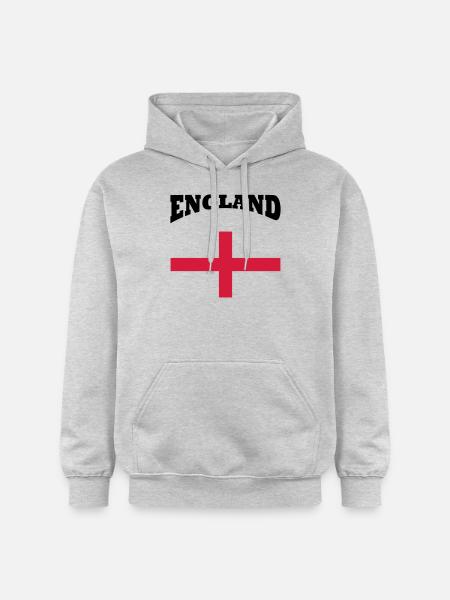 England + cross - Sweat à capuche Softstyle® Gildan Unisexe - gris clair chiné
