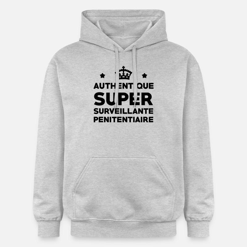 Surveillant Surveillante Gardien Prison Maton - Sweat à capuche Softstyle® Gildan Unisexe - gris clair chiné