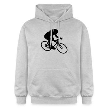 Radfahren - Gildan Unisex Softstyle® Midweight Hoodie - Hellgrau meliert - Vorne - Liana (172cm) & Jaron (178cm)