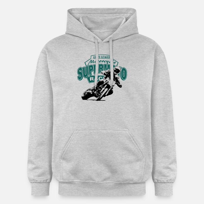 Supermoto Racing - Supermotard - Sweat à capuche Softstyle® Gildan Unisexe - gris clair chiné
