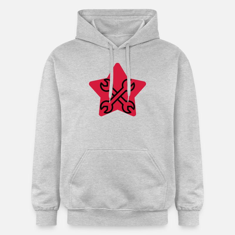 mécanique / mécanicien / mécano / garage - Sweat à capuche Softstyle® Gildan Unisexe - gris clair chiné