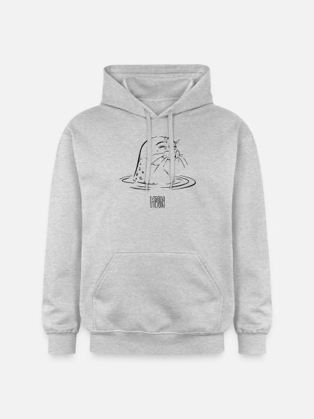Seehund Moin - Gildan Unisex Softstyle® Midweight Hoodie - Hellgrau meliert