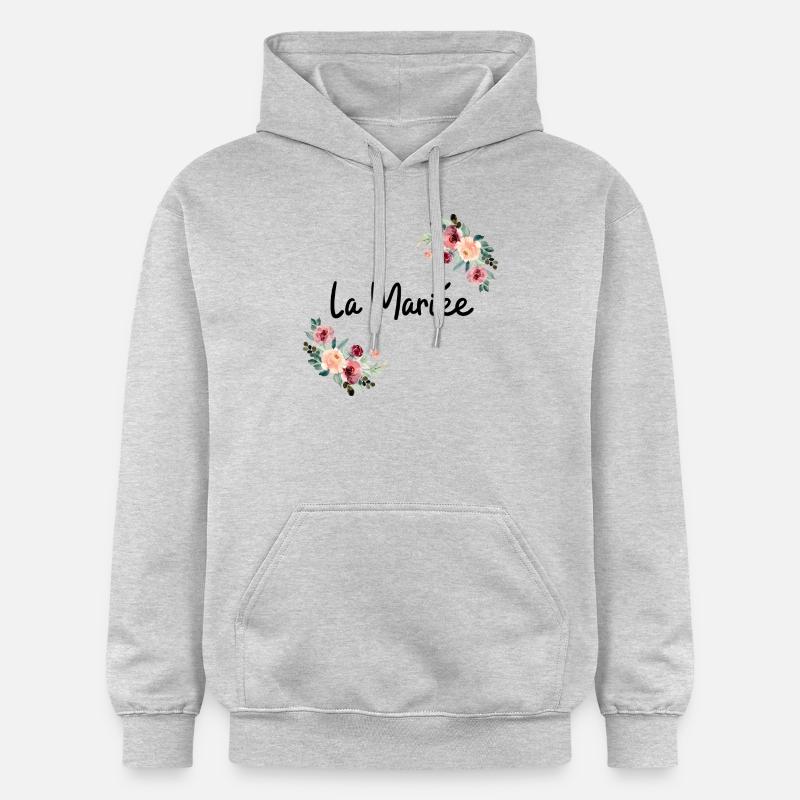 La mariée fleurs - Sweat à capuche Softstyle® Gildan Unisexe - gris clair chiné