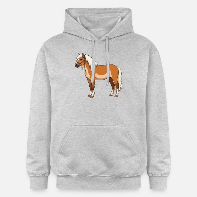 Haflinger bangs réel - Sweat à capuche Softstyle® Gildan Unisexe - gris clair chiné