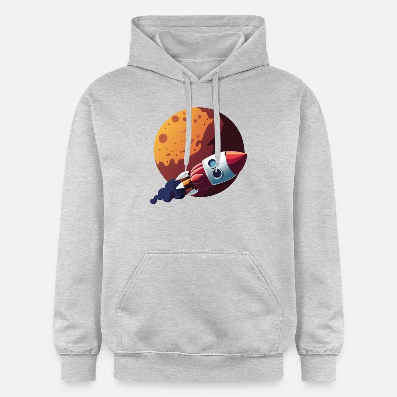 Fusée martienne - Sweat à capuche Softstyle® Gildan Unisexe - gris clair chiné