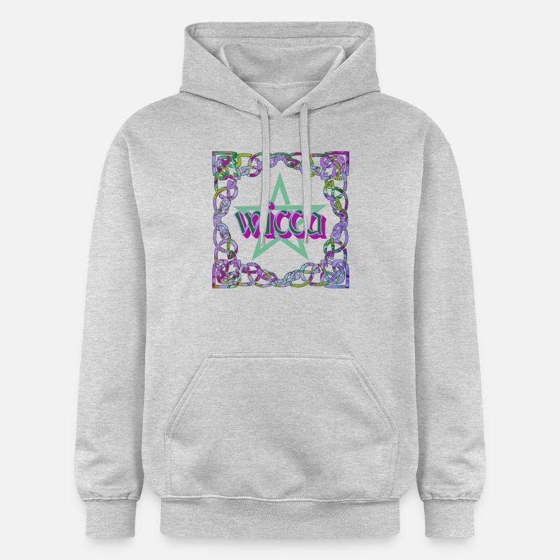 Cadre Celtique Wicca E 230 - Sweat à capuche Softstyle® Gildan Unisexe - gris clair chiné