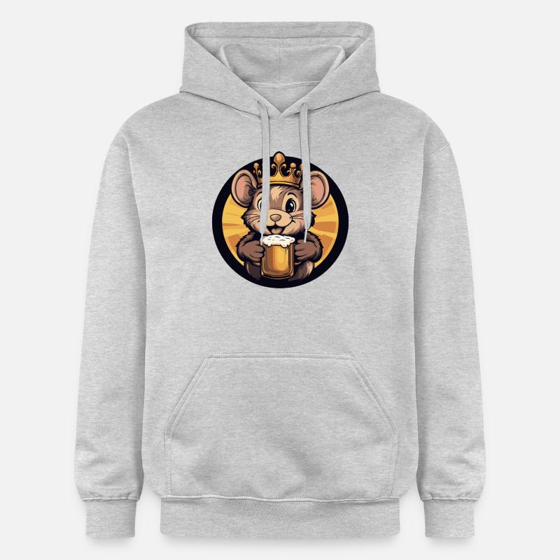 Maus Bier Comic - Gildan Unisex Softstyle® Midweight Hoodie - Hellgrau meliert