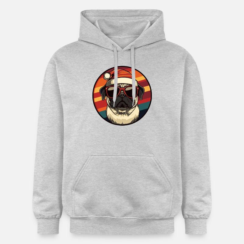 Carlin Chien Noël Cool - Sweat à capuche Softstyle® Gildan Unisexe - gris clair chiné