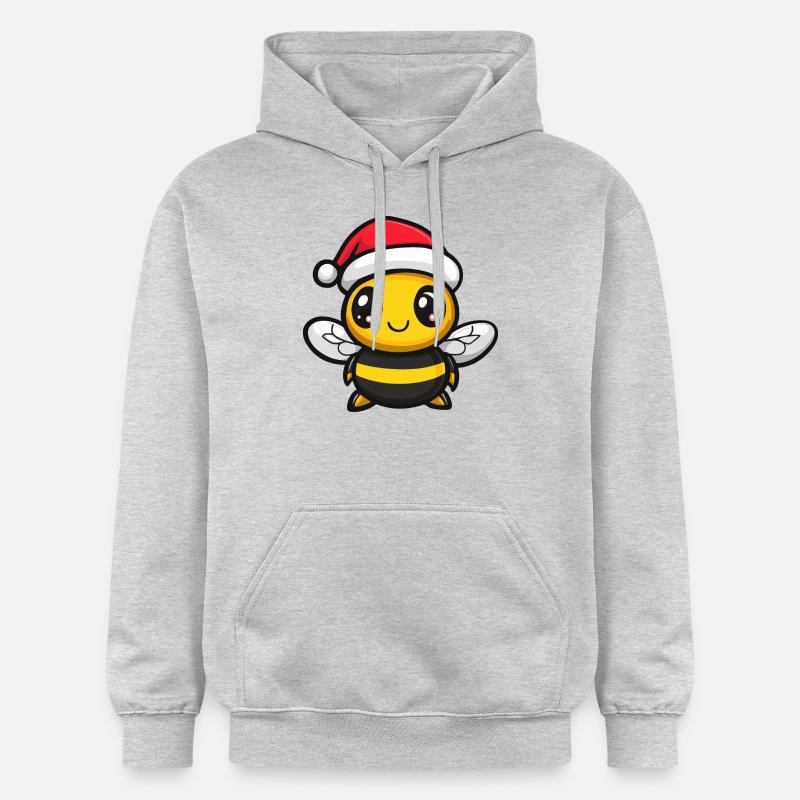 Abeille Noël Noël - Sweat à capuche Softstyle® Gildan Unisexe - gris clair chiné