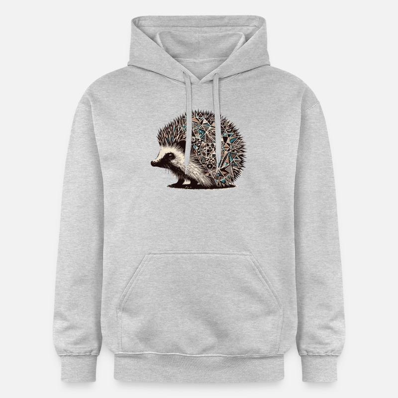 Hérisson - Sweat à capuche Softstyle® Gildan Unisexe - gris clair chiné